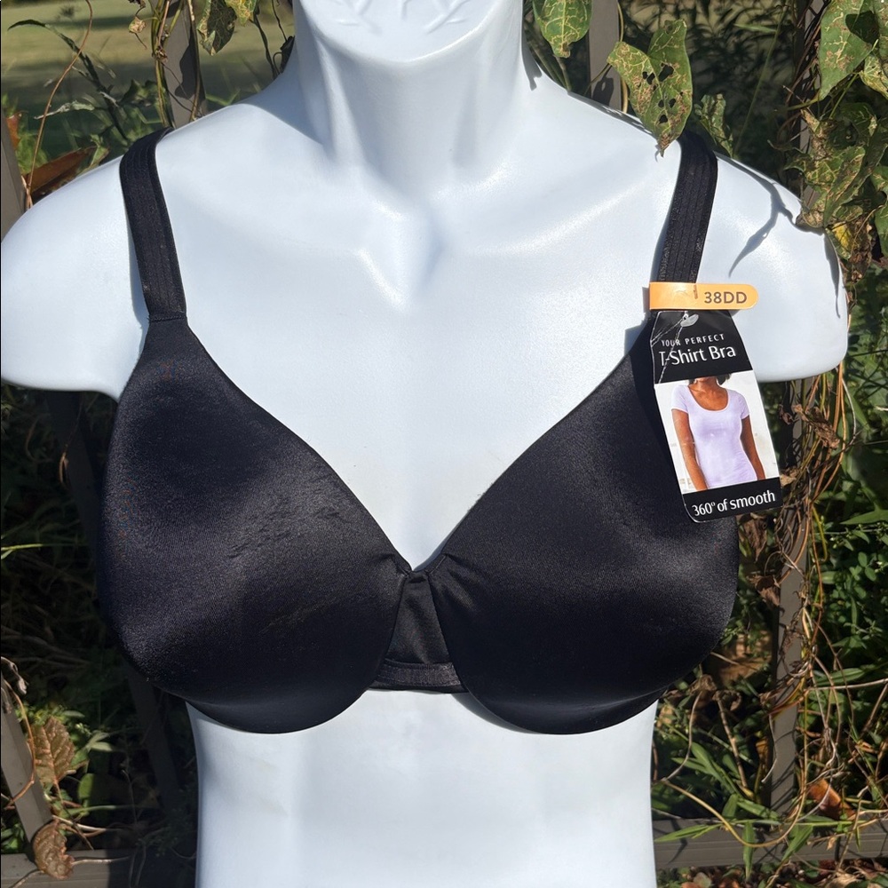 NWT Bali Black T-Shirt Bra Size 38DD